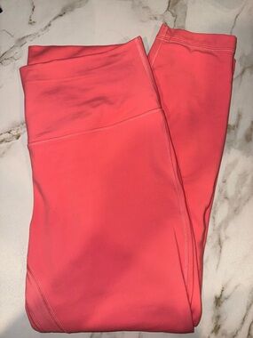 Lululemon Wunder Under Leggings Size 12 Coral Pink Full-On Luon 🧘🏼‍♂️🩷